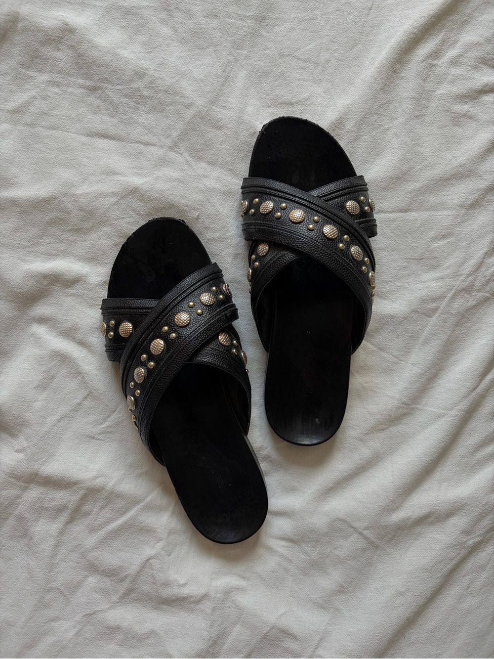 Rebecca Minkoff Black Studded Sandals